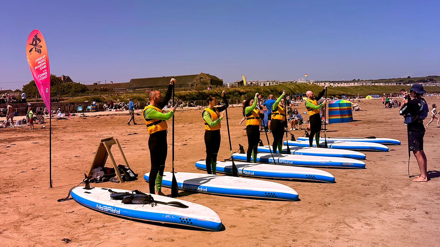 Paddleboard lesson the beach